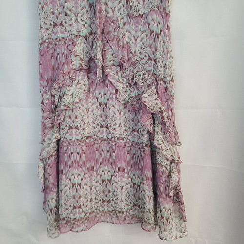 Sundance Sz 8 Purple Silk Whimsical Fairy Ruffles Flutter Sleeves Dress - Picture 4 of 7