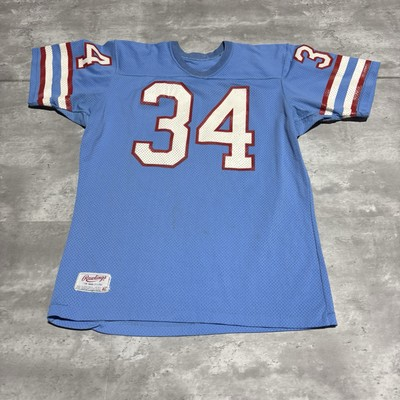 #ad Vintage Earl Campbell Houston Oilers Jersey Adult XL Blue Rawlings 1980s $34.88