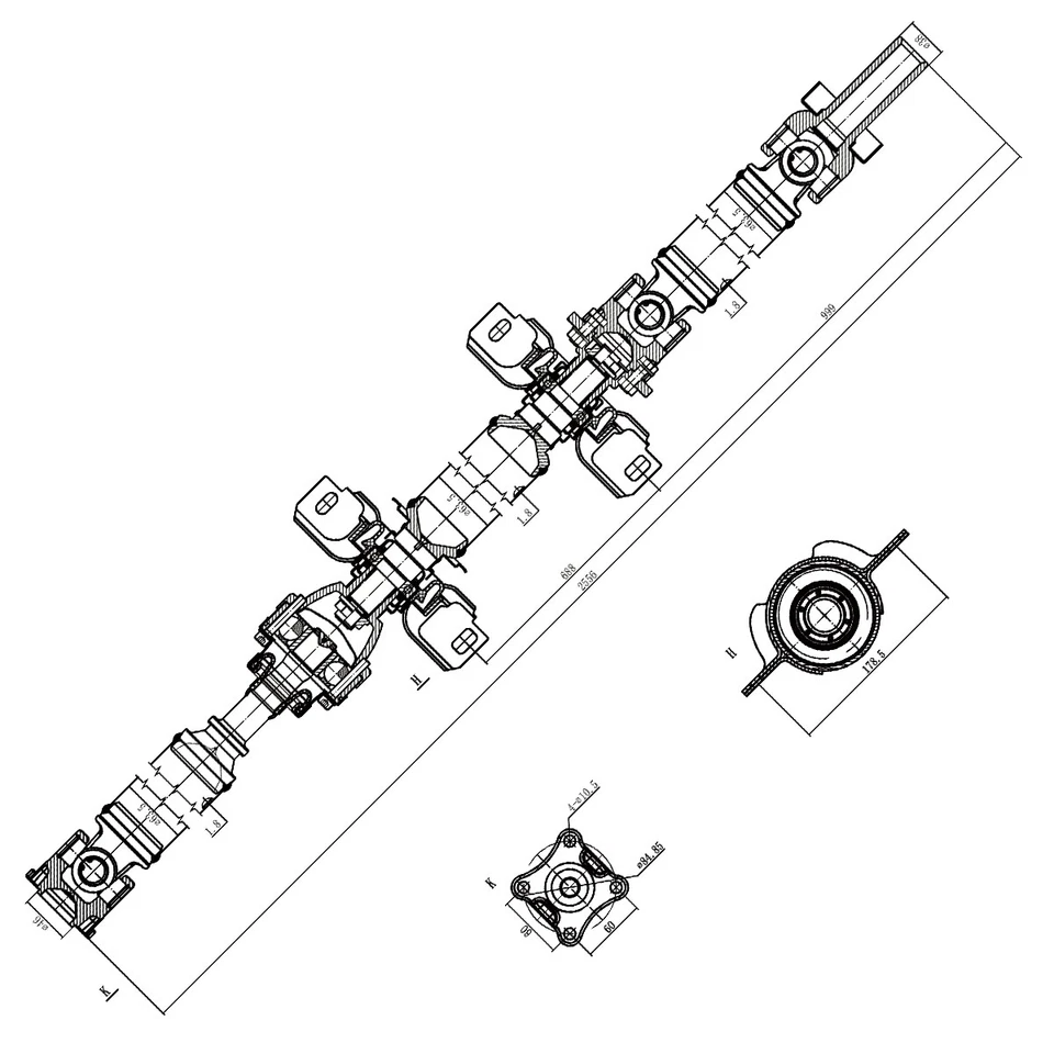 Rear Drive Shaft For 2007-2010 Toyota Sienna 3.5L 2004-2006 Toyota Sienna 3.3L Foto 2 de 4