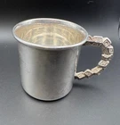 Alphabet Block Handle Baby Cup  Lunt Sterling Silver  1950 No Mono