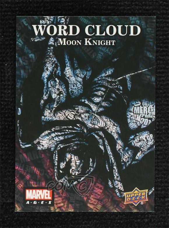 2020 Upper Deck Marvel Ages Word Cloud SP Moon Knight #WC-37 0e3