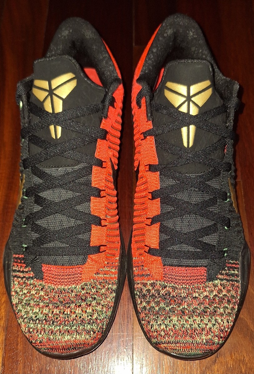 Nike Kobe 10 X Elite Low Xmas Christmas 5 Rings 802560-076 Size