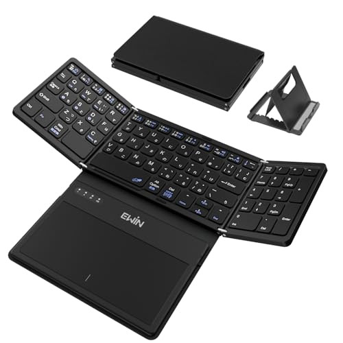EWiN Keyboard Wireless Foldable Bluetooth Japanese Layout with Large Trackpad
