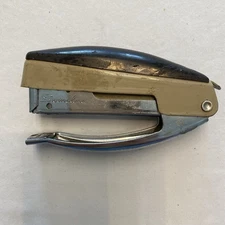 Vtg Swingline Model 99 Plier Hand Stapler Two-Tone Brown Made In USA