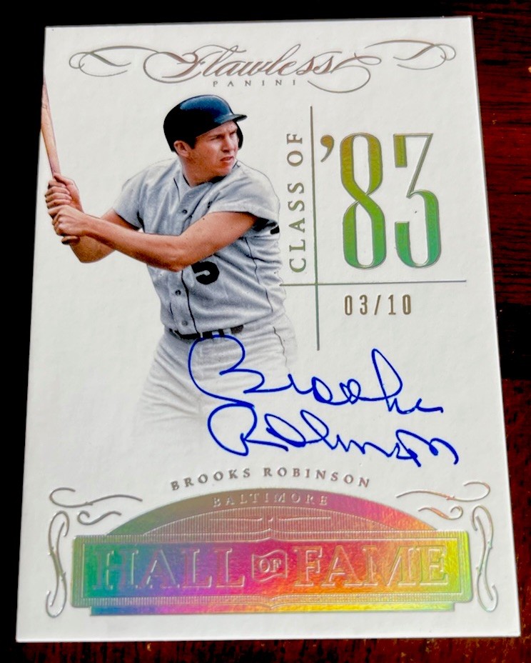 Brooks Robinson 2016 Panini Flawless Class of 83 Auto #HOF-BR #3/10 Orioles