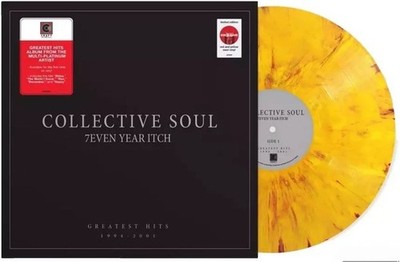 USED Vinyl LP   Collective Soul 7 Even Year Itch-Greatest Hits Red Yellow Swirl