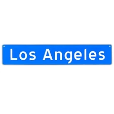 Los Angeles CA Metal Highway Sign US Made California Man Cave Bar Pub Wall Decor
