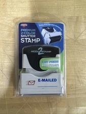 ACCUSTAMP2 035541 1.63 in. x 0.5 in. EMAILED Pre-Inked Stamp - Red/Blue New