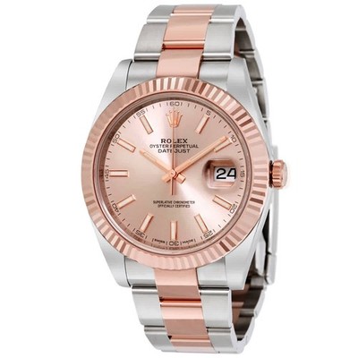 Rolex Datejust 41 Sundust Dial Steel and 18K Everose Gold Men's Watch 126331SNSO
