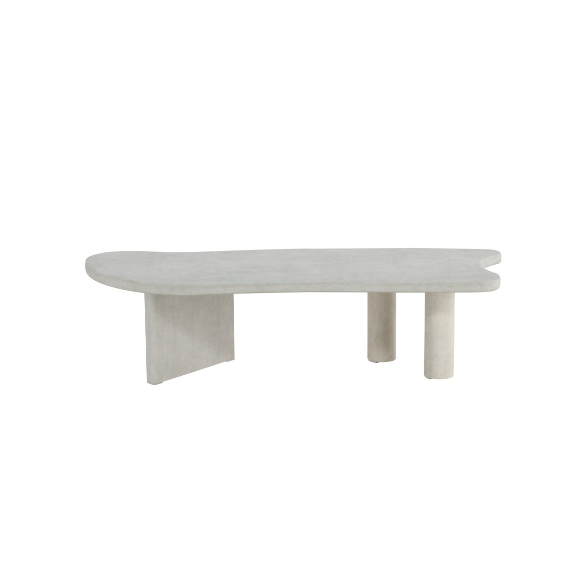 Table basse gris clair effet béton Polle de 160cm grand format rectangulaire - 2