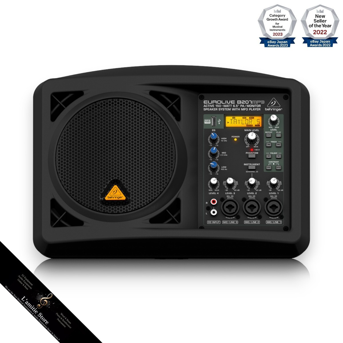 Behringer Eurolive B207MP3 Personal PA Monitor Speaker Japan Black