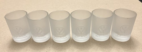 *SET OF 6* Jagermeister Frosted Shot Glass W/ Logo on Front 2 1/4" Jager 2 cl ra