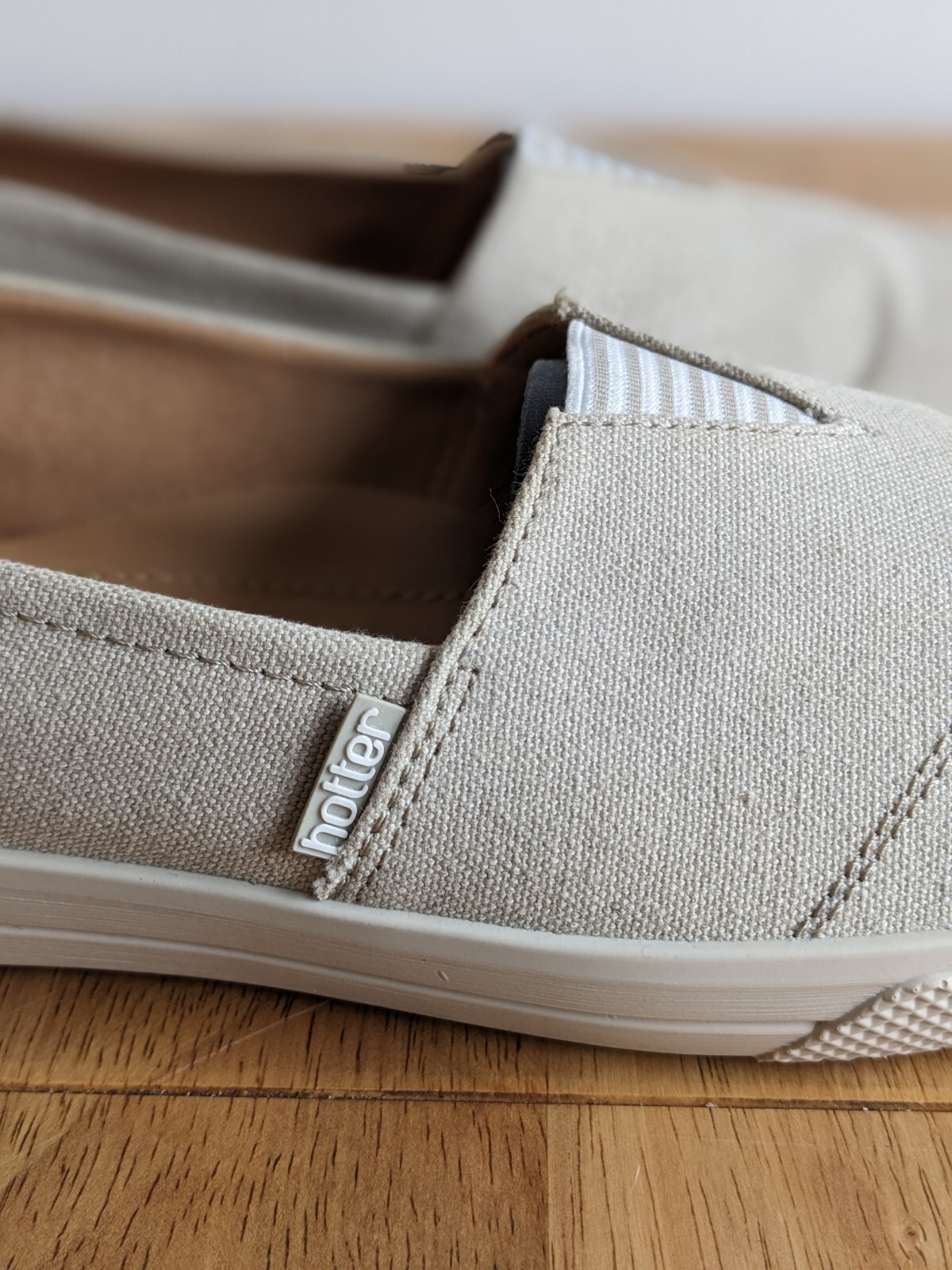 UK7.5 HOTTER Laurel Pumps Women's Canvas Cotton Casual Slip On Comfort