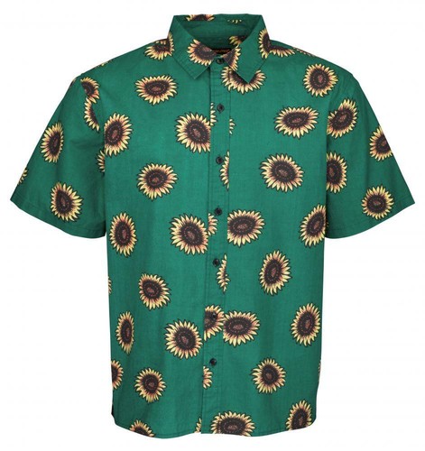 SANTA CRUZ - Camisa Girasol - Manga Corta - Grande / SCS Skateboard Co' VERDE