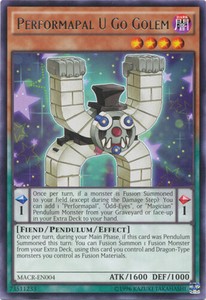 Performapal U Go Golem - MACR-EN004 - Rare - Unlimited Edition x3 - Near Mint