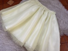 Soft tulle skirt, yellow color