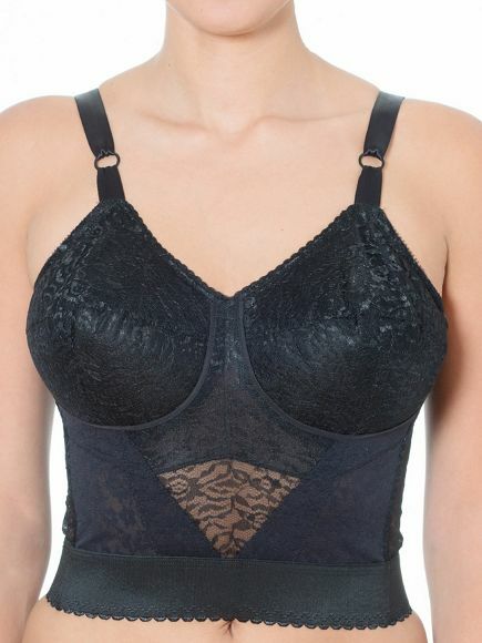 Rago Shapewear Long Line Firm Shaping Expandable Cup White Bra