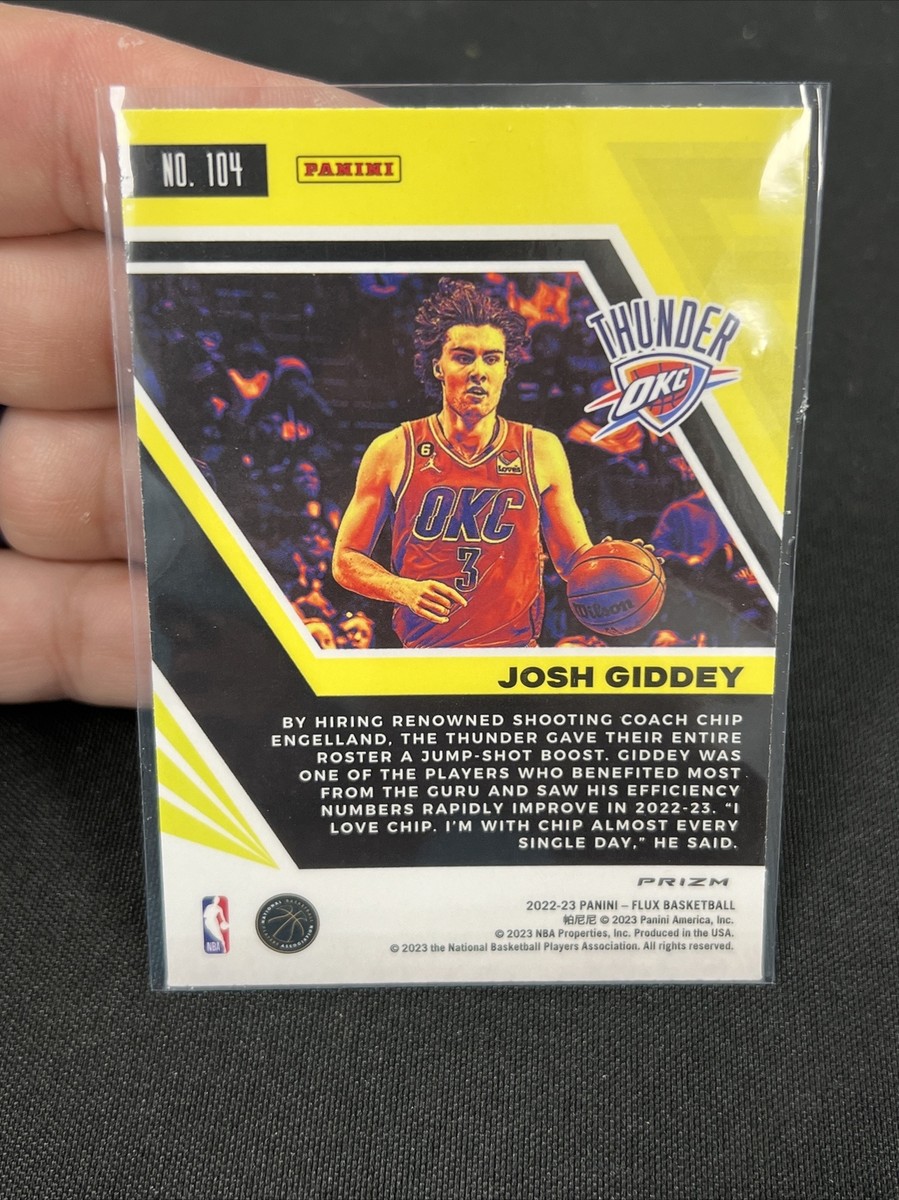 2022-23 Panini Flux Josh Giddey Sunrise Prizm SP OKC Thunder