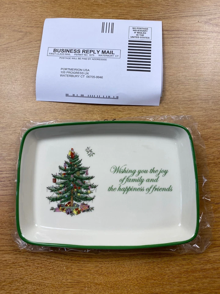 Spode Christmas Tree Sentiment Rectangular Plate - Image 3 of 3