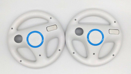 2X Wii Lenkrad  Aufsatz / Wheel Weiß- original Nintendo - (gut) DOPPELPACK 💜#