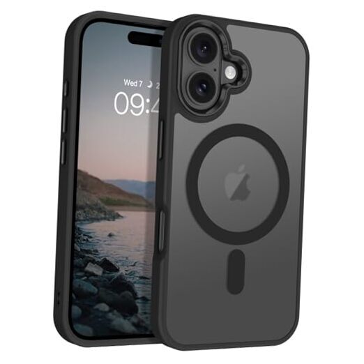 Compatible with iPhone 16 Case, Magnetic iPhone 16 Case [Compatible with Black