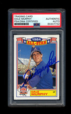 DALE MURPHY SIGNED 1985 TOPPS GLOSSY ALL STARS PSA/DNA AUTOGRAPHED BRAVES
