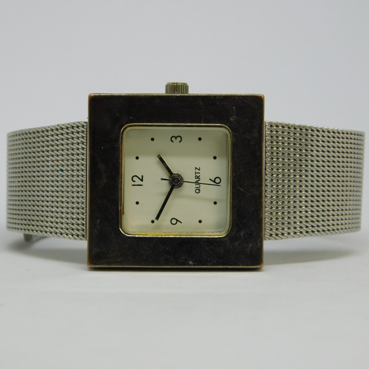 Women\'s Dress Watch Square Dial Mesh Band Quartz Waterproof 30M Luxury Fashion Watch - Stainless Steel Band & Square Dial main image 2