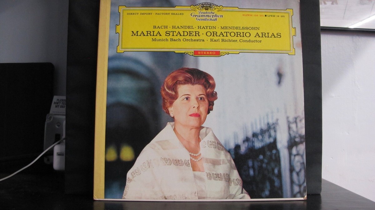 米LP Munich Bach Orchestra, Karl Richter Bach, Handel, Haydn, Mendelssohn Maria Stader / Oratorio Arias LPEM19261 /00260 MARIA STADER ORATORIO ARIAS, RICHTER MUNICH BACH - RED TAB