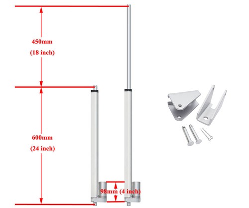 DC HOUSE 1000/1500N Linear Actuator 12V Electric Motor With Bracket Door opener - Picture 21 of 31