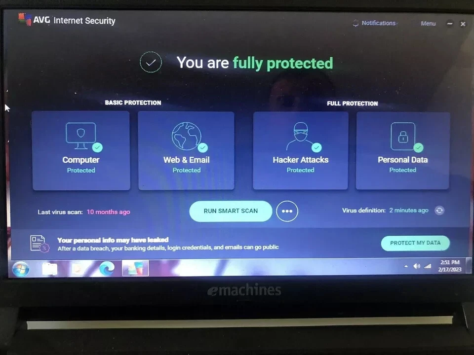 Emachines 350-21G16IKK 2GB 10.1" HD LCD, 160GB HDD Laptop with softwares + more - Image 4 of 4