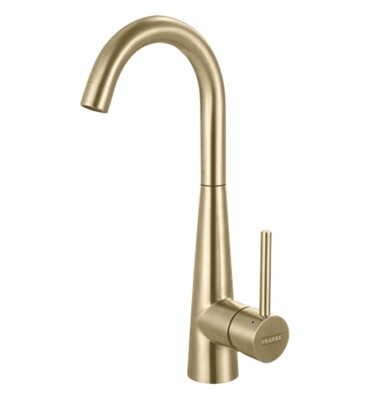 Franke FFB3491CHG Steel High Arch Bar / Prep Kitchen Faucet   Champagne Gold