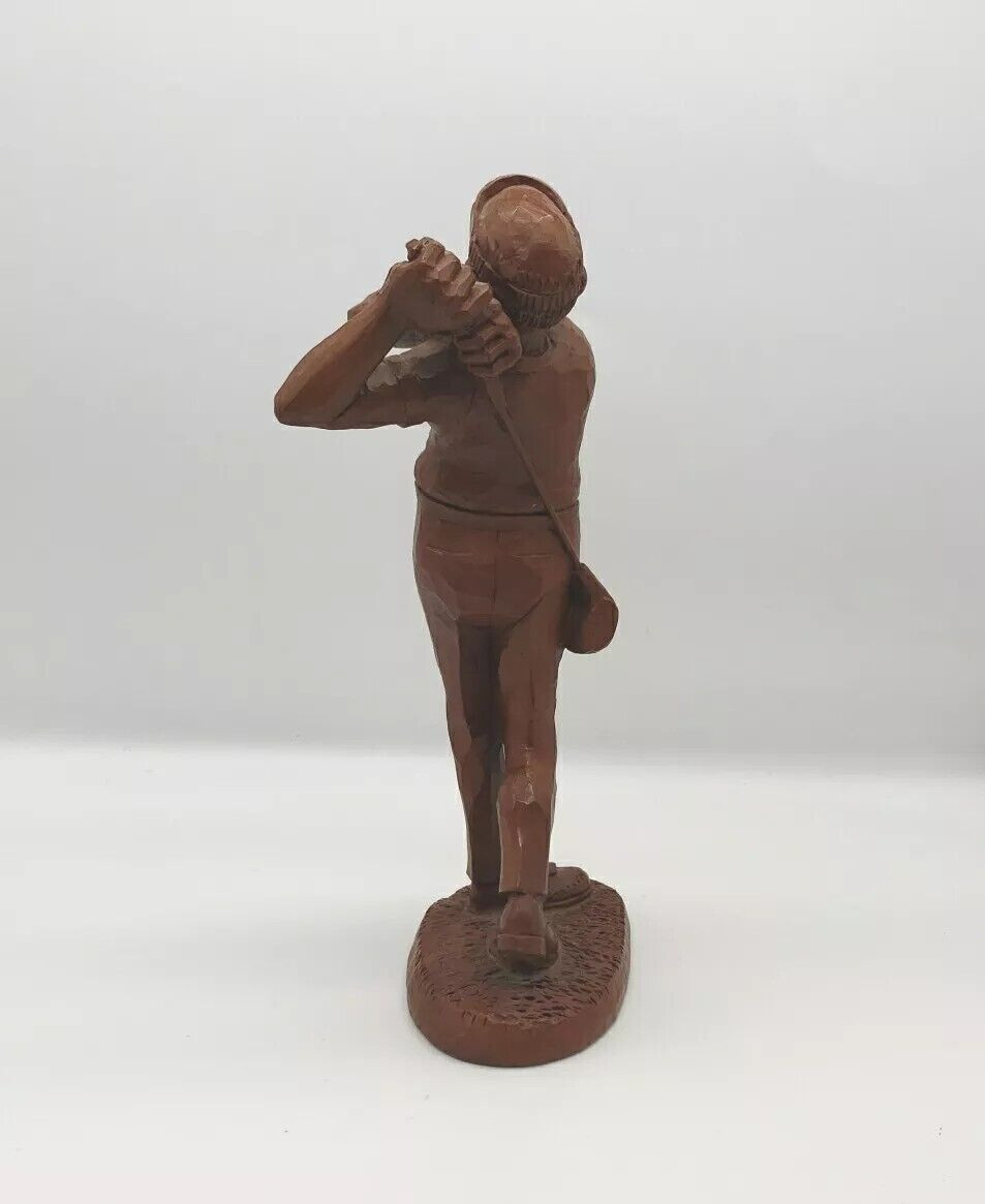 1993 Wetherbee Red Mill Mfg. Hand Carved 11” Golf Figure - Ping