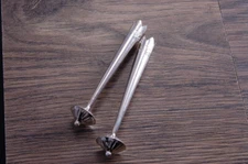 One Pair Sterling Silver Bolo Tie Tips with 12mm Fluted Bead DB2E