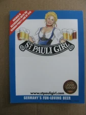 UNUSED ST. PAULI GIRL GERMANY 2001 GOLD TASTE AWARD WINDOW TRANSFER