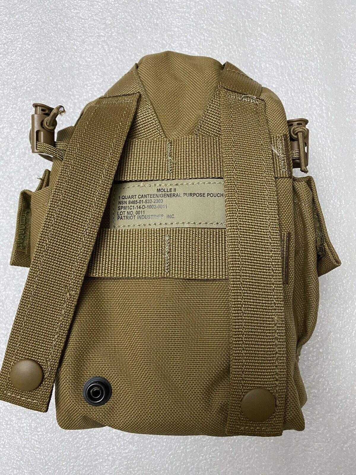 2 Pack USMC MOLLE 1QT Canteen Cover Coyote Brown Utility Pouch USGI VGC