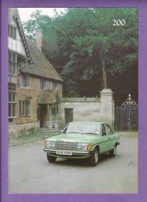 MERCEDES-BENZ 200 EQUIPMENT & TECHNICAL DATA 4 PAGE BROCHURE 10/78