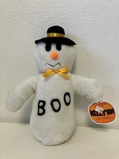 Vintage Halloween GHOST Stuffed Animal PLUSH BOO 12  W Tag Toy Clean 