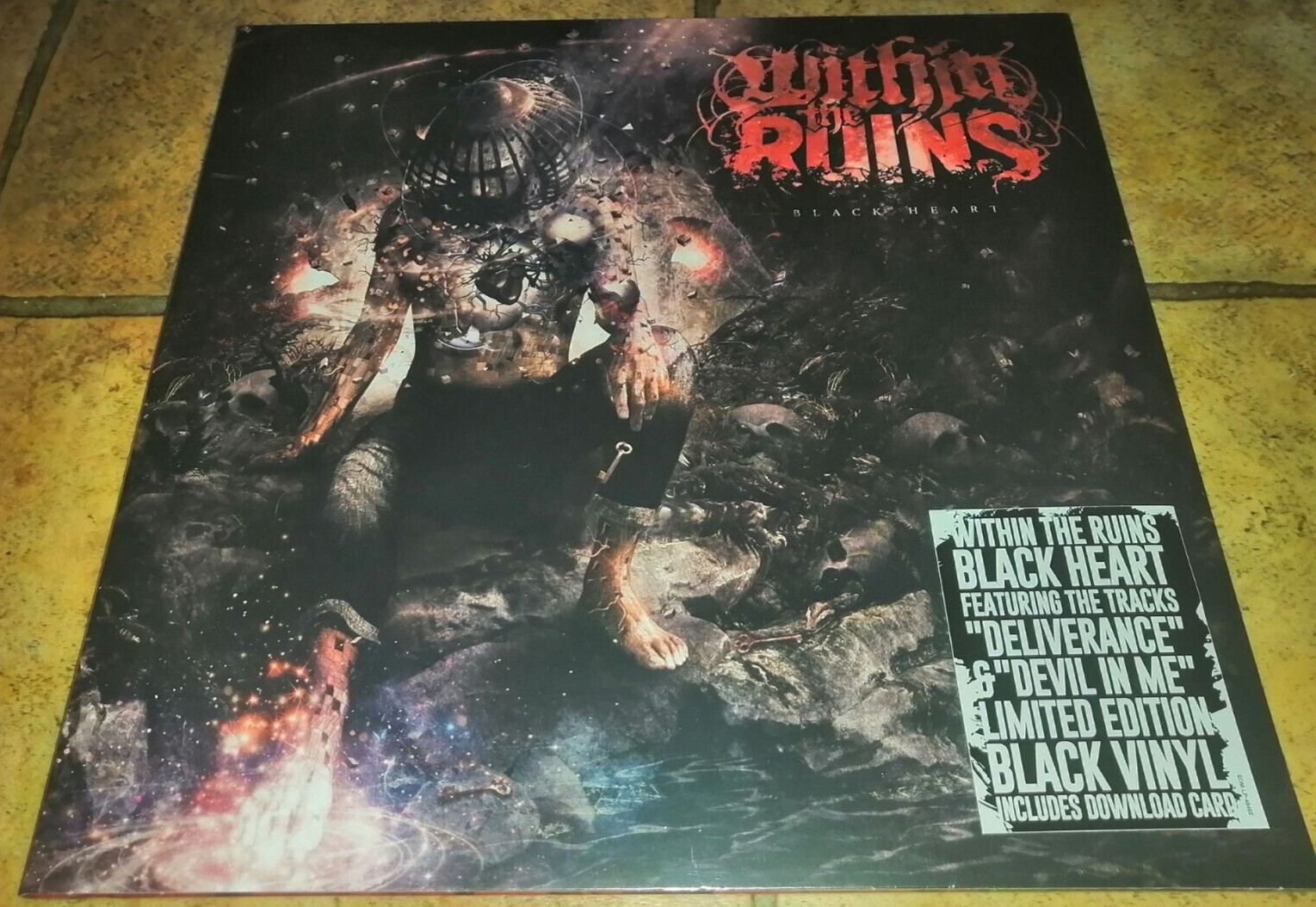 Within The Ruins - Black Heart. Limited Edition Black Vinyl LP. Sealed.