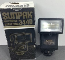 SUNPAK AUTOZOOM 344D THYRISTOR FLASH UNIT Untested