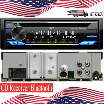 NEW JVC 1-DIN CD Receiver w/ Bluetooth USB MP3 SiriusXM Amazon Alexa 4ch Amp Out