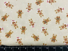 Tina Scrap 9"x21" Christmas Gingerbread Man Cookie Mini Small FABRIC COTTON