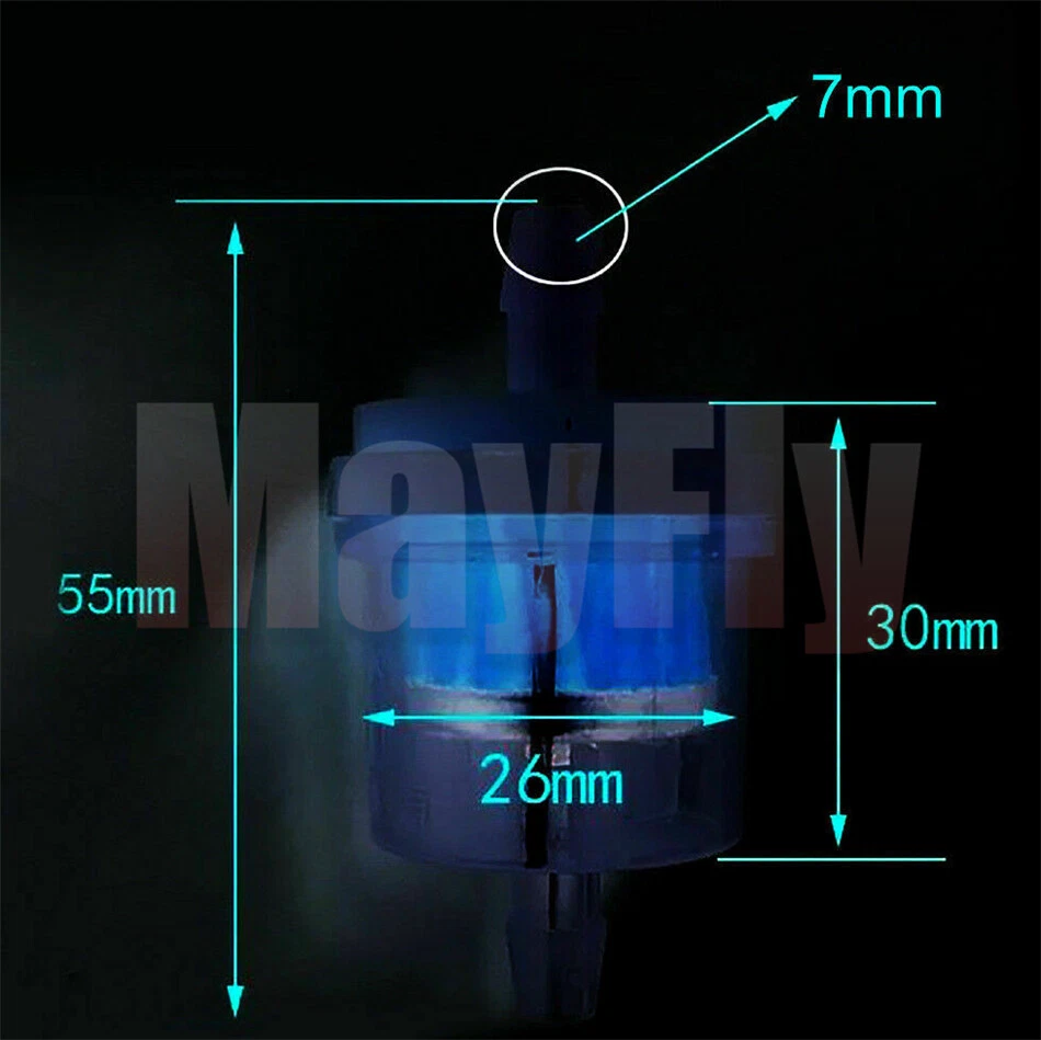 fit for 4pcs 1/4" 6-7mm Scooter Hose Inline Gas Oil Fuel Filter Small Engine - Image 3 of 4