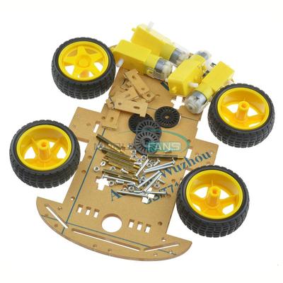 2WD 4WD Robot Smart Car Chassis Kits with Speed Encoder 65x26mm Tire for Arduino