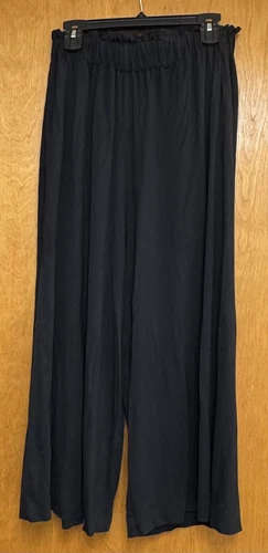 Henrik Vibskov Tencel Come Together Pants Women's Large Black Elastic Waist