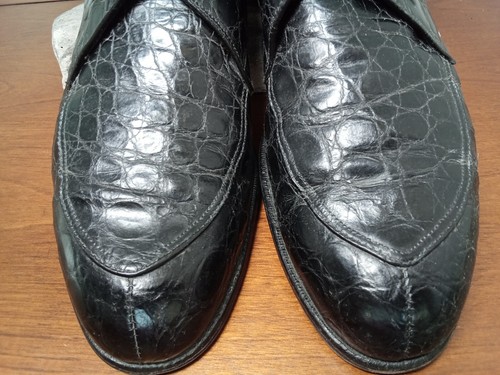 Bostonians Vtg Danny Murray Men's Sz. 10.5 C/A or 10M Crocodile Oxfords USA - Picture 4 of 13