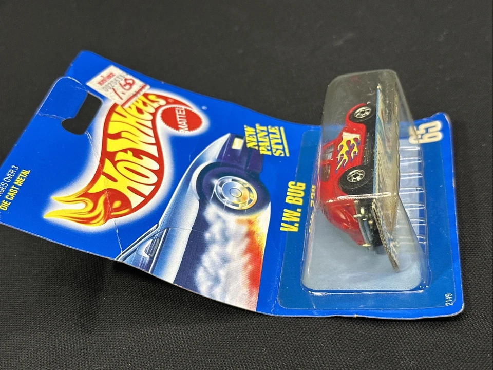 Tarjeta azul Hot Wheels Blackwall VW BUG roja #65 Foto 3 de 4