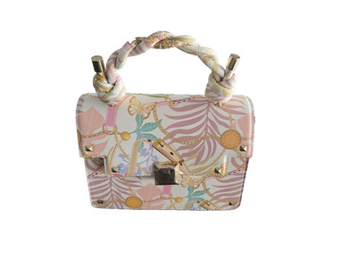 Aldo Women's Multicolor Floral Embroidered Inner Pockets Top Handle Satchel Bag