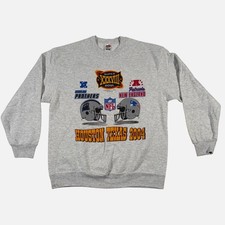 Vintage 2004 Super Bowl XXXVIII Sweatshirt L Patriots Panthers