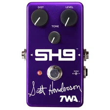 TWA SH9 Scott Henderson Signature Distortion Pedal, White Font w/ Signature