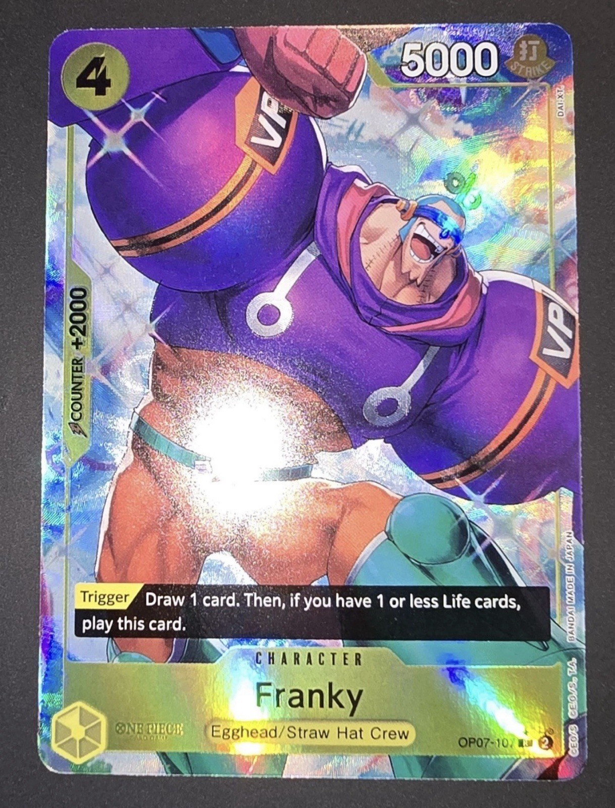 One Piece Franky (Parallel) OP07-107 500 Years in the Future Foil